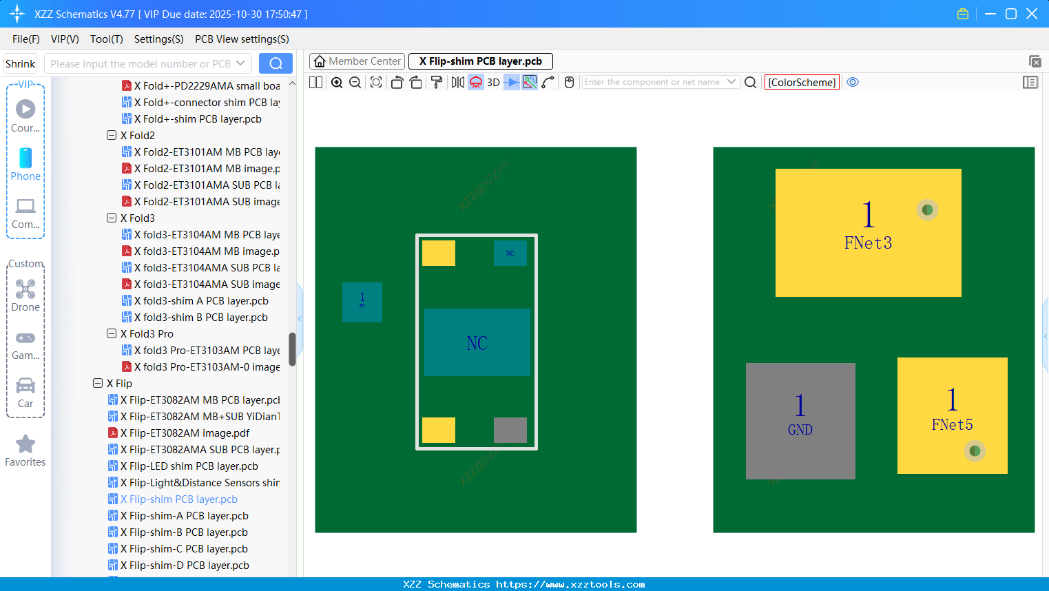 VIVO X Flip-shim PCB Layer